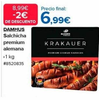 Costco Damhus salchicha premium alemana oferta