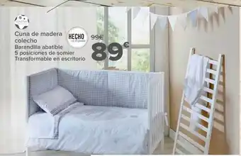 Carrefour Hecho cuna de madera colecho oferta