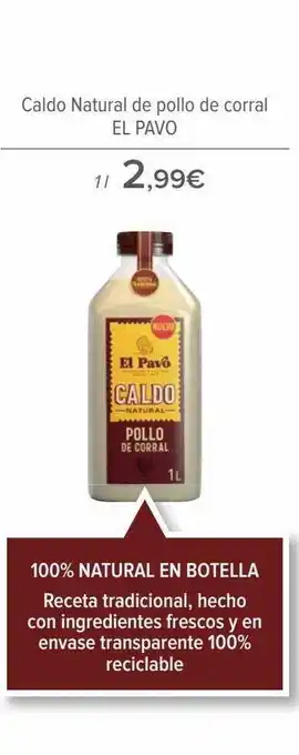 Carrefour Caldo natural de pollo de corral el pavo oferta