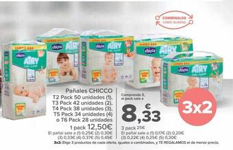 Carrefour Pañales chicco t2 t3 t4 t5 o t6 oferta