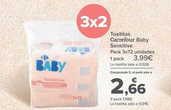 Carrefour Toallitas carrefour baby sensitive oferta