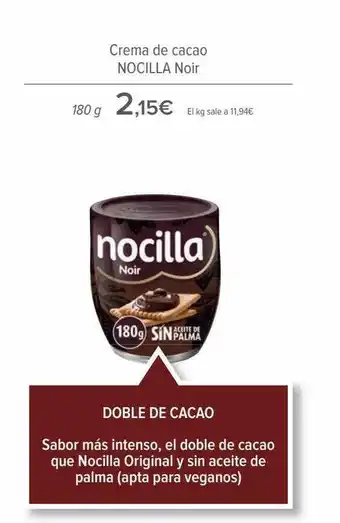 Carrefour Crema de cacao nocilla noir oferta