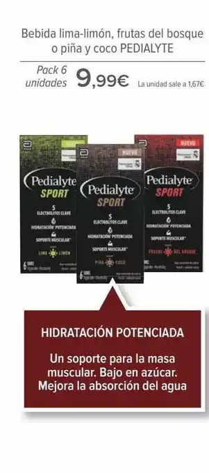 Carrefour Bebida lima-limón frutas del bosque o piña y coco pedialyte oferta