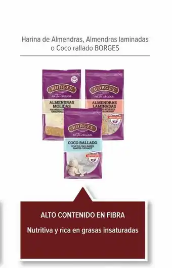 Carrefour Harina de almendras almendras laminadas o coco rallado borges oferta