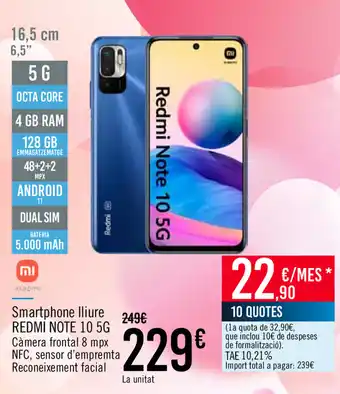 Carrefour Xiaomi Redmi Note 10 5G Smartphone lliure oferta