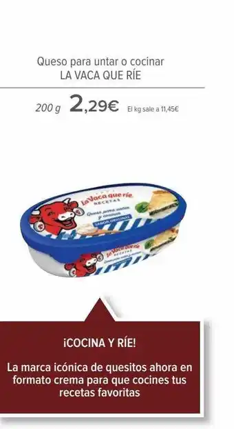 Carrefour Queso para untar o cocinar la vaca que rie oferta