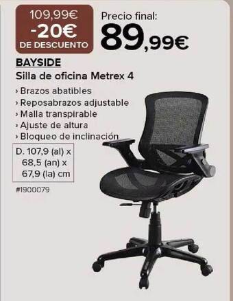 Costco Bayside silla de oficina metrex 4 oferta