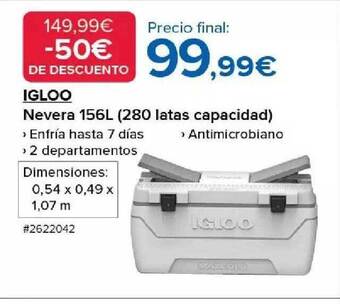 Costco Igloo nevera 156l oferta