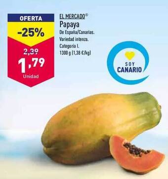 ALDI El mercado papaya oferta