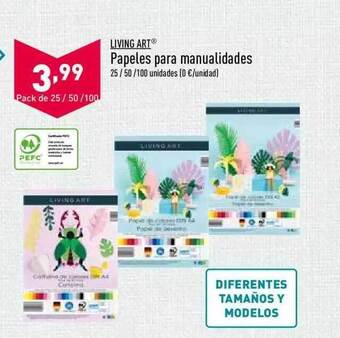 ALDI Living art papeles para manualidades oferta