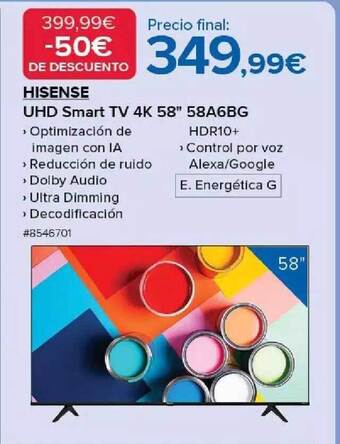 Costco Hisense uhd smart tv 4k 58 oferta