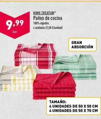 ALDI Home creation paños de cocina oferta