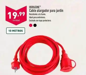 ALDI Workzone cable alargador para jardín oferta