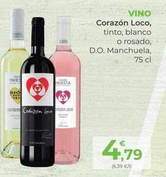 SPAR Gran Canaria Vino corazón loco, tinto, blanco, o rosado d.o. manchuela oferta