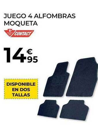 Feu Vert Juego 4 alfombras moqueta contact oferta