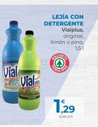 SPAR Gran Canaria Lejía con detergente vialplus oferta