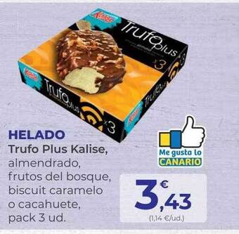 SPAR Gran Canaria Helado trufo plus kalise oferta