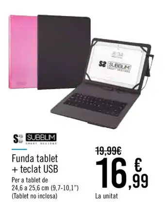 Carrefour S3 Subblm Funda tablet + teclat USB oferta