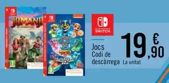 Carrefour Nintendo Switch Jocs Codi de descàrrega oferta