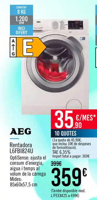 Carrefour Aeg Rentadora L6FBI824U oferta