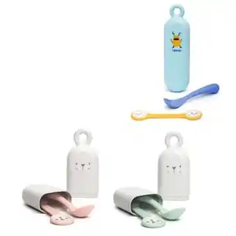 NutriTienda Cuchara + portacucharas + bib-clip 1 pack oferta