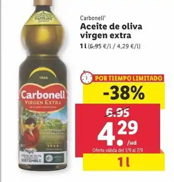 Lidl Aceite de oliva virgen extra carbonell oferta