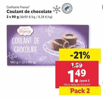 Lidl Coulant de chocolate oferta