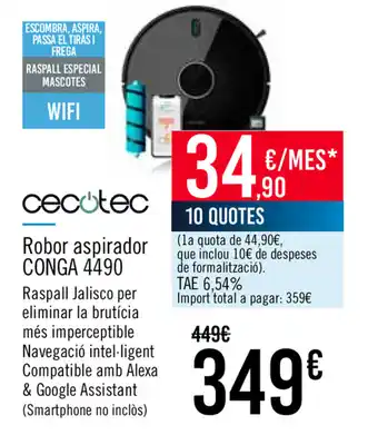Carrefour Cecotec Conga 4490 Robor aspirador oferta