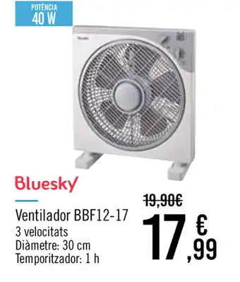 Carrefour Bluesky Ventilador BBF12-17 oferta