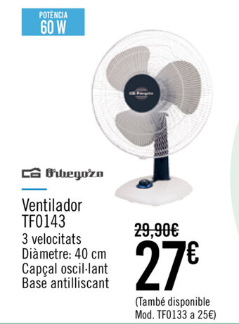 Carrefour Orbegozo Ventilador TF0143 oferta
