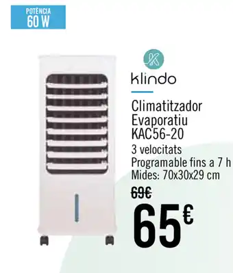Carrefour Klindo Climatitzador Evaporatiu KAC56-20 oferta
