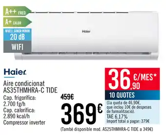 Carrefour Haier Aire condicionat AS35THMHRA-C Tide oferta