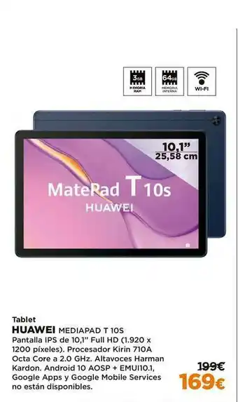 El Corte Inglés Huawei Tablet Mediapad T 10S oferta