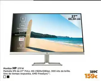 El Corte Inglés Hp Monitor 27FW oferta