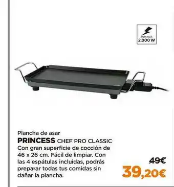 El Corte Inglés Princess Plancha De Asar Chef Pro Classic oferta