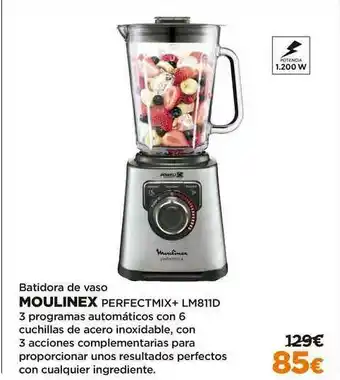 El Corte Inglés Moulinex Batidora De Vaso Perfectmix+ LM811D oferta