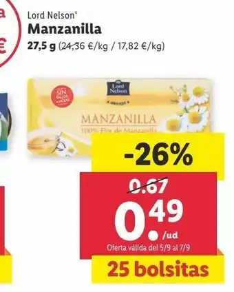 Lidl Manzanilla lord nelson oferta