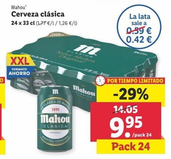 Lidl Cerveza mahou oferta