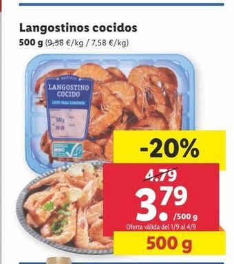 Lidl Langostinos oferta