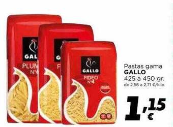 Supermercados Piedra Pastas gama gallo oferta