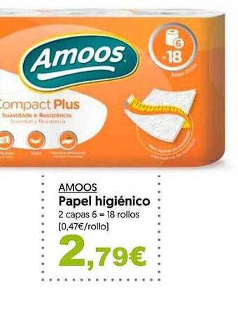 Hiper Usera Amoos papel higiénico oferta