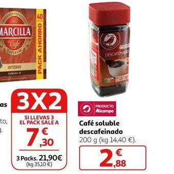 Alcampo Café soluble descafeinado oferta