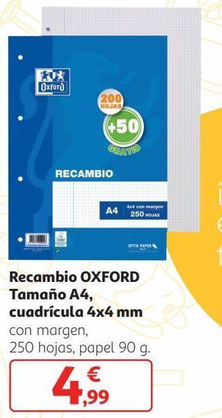 Alcampo Recambio de hojas oxford oferta