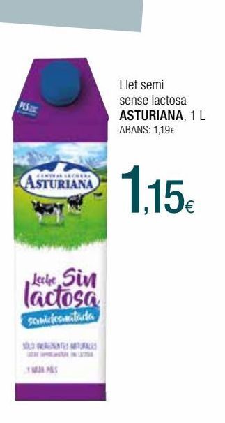 Condis Leche sin lactosa asturiana oferta