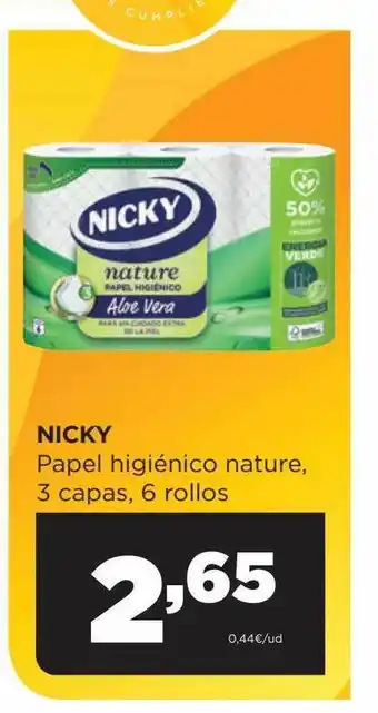 Alimerka Nicky papel higiénico nature oferta