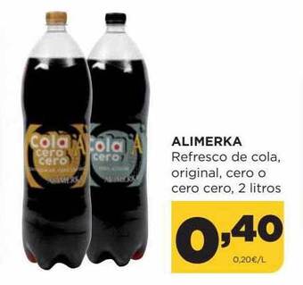 Alimerka Alimerka refresco de cola original cero o cero cero oferta