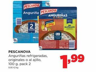 Alimerka Pescanova anguriñas refrigeradas, originales o al ajillo oferta