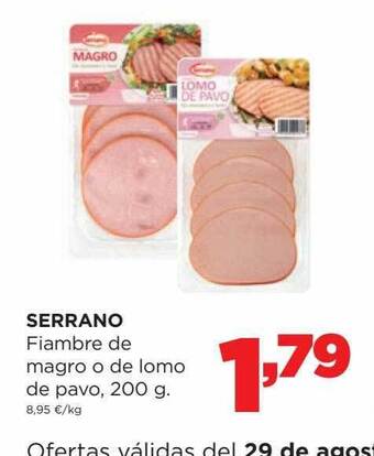Alimerka Serrano fiambre de magro o de lomo de pavo oferta