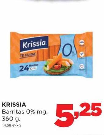 Alimerka Krissia barritas 0% mg* oferta