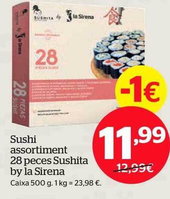 La Sirena Sushi assortiment 28 peces sushita by la sirena oferta